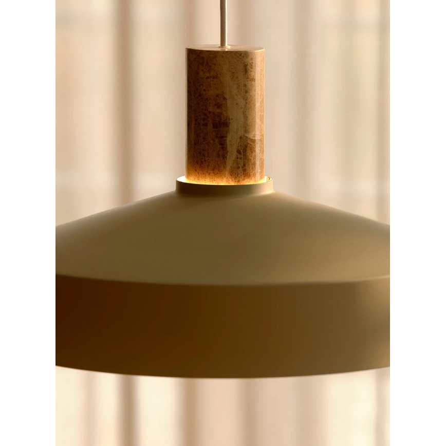 Nordlux - Kattokruunu johdossa ELVAS 1xE27/60W/230V halkaisija 37,5 cm beige