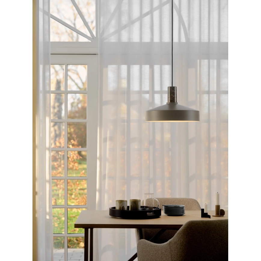 Nordlux - Kattokruunu johdossa ELVAS 1xE27/60W/230V halkaisija 37,5 cm ruskea