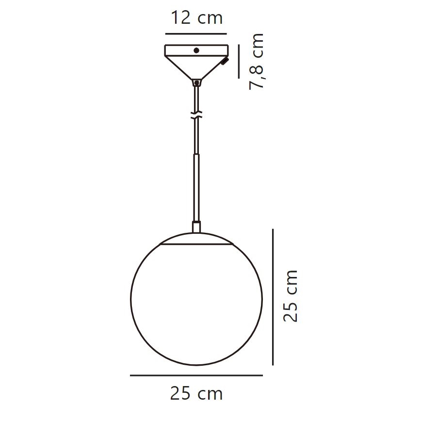 Nordlux - Kattokruunu johdossa GRANT 1xE27/25W/230V halkaisija 25 cm