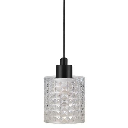 Nordlux - Kattokruunu johdossa HOLLYWOOD 1xE27/60W/230V läpinäkyvä