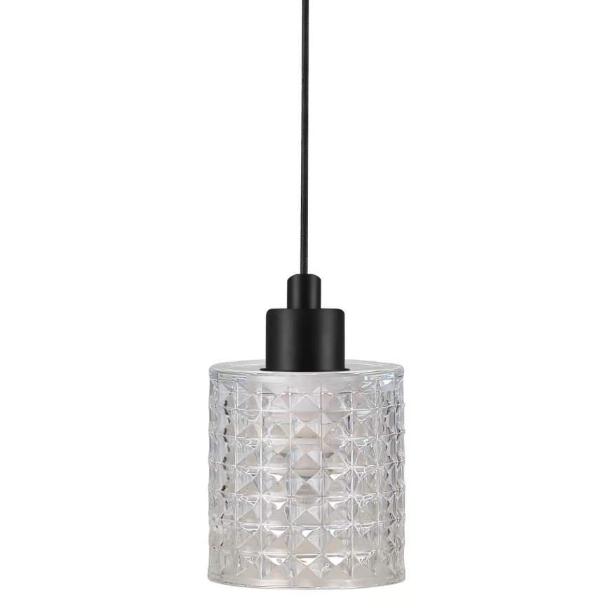 Nordlux - Kattokruunu johdossa HOLLYWOOD 1xE27/60W/230V läpinäkyvä