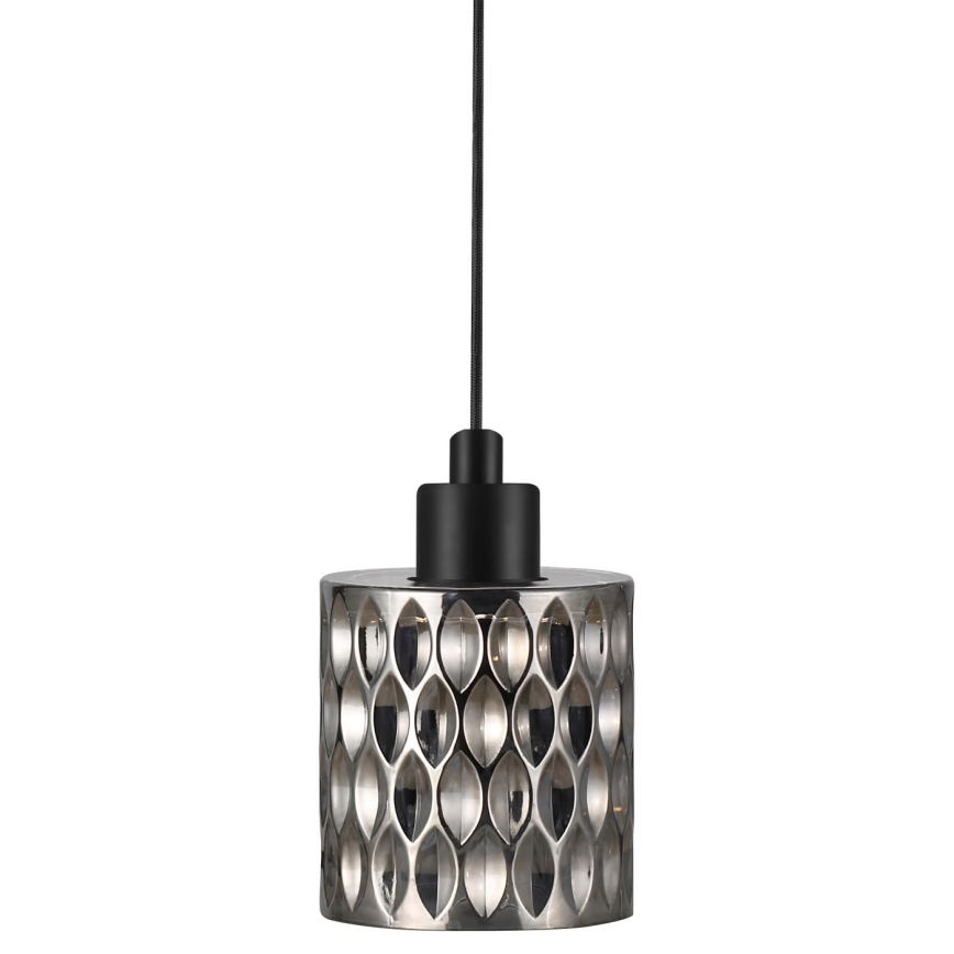 Nordlux - Kattokruunu johdossa HOLLYWOOD 1xE27/60W/230V halkaisija 10,8 cm savuinen