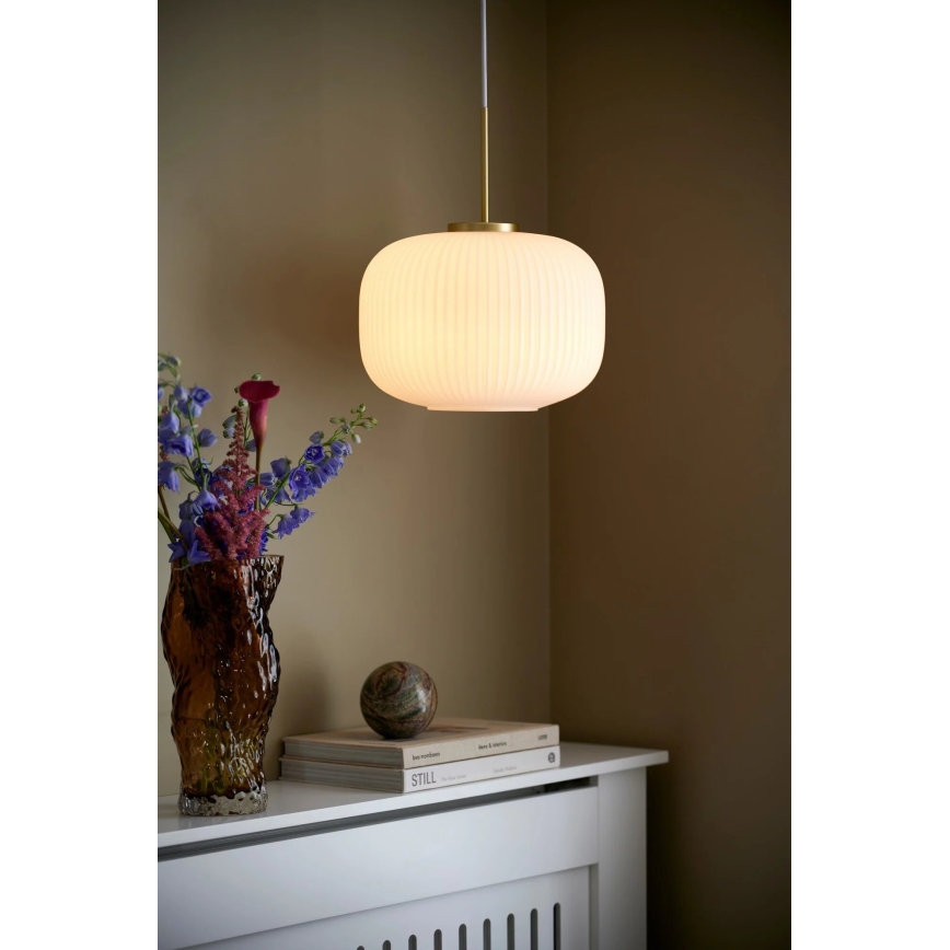 Nordlux - Kattokruunu johdossa MILFORD 1xE27/40W/230V halkaisija 30 cm valkoinen