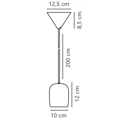 Nordlux - Kattokruunu johdossa NOTTI 1xE27/25W/230V harmaa