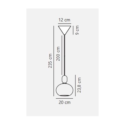 Nordlux - Kattokruunu johdossa NOTTI 1xE27/40W/230V harmaa