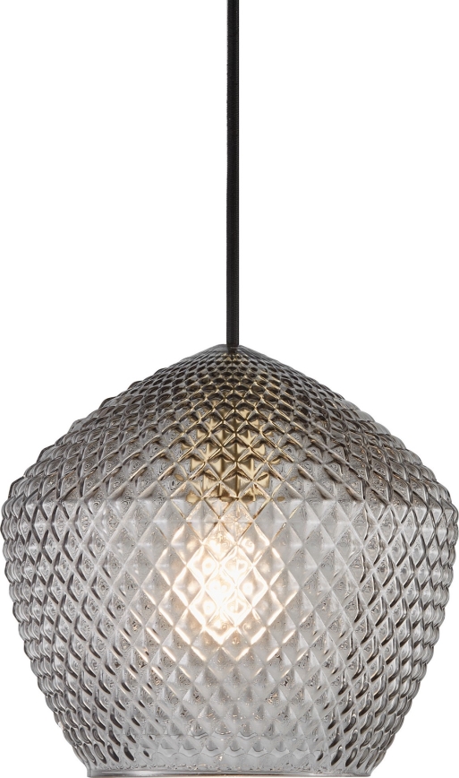 Nordlux - Kattokruunu johdossa ORBIFORM 1xE27/40W/230V musta/harmaa