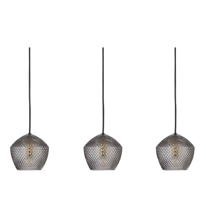 Nordlux - Kattokruunu johdossa ORBIFORM 3xE14/25W/230V musta/harmaa