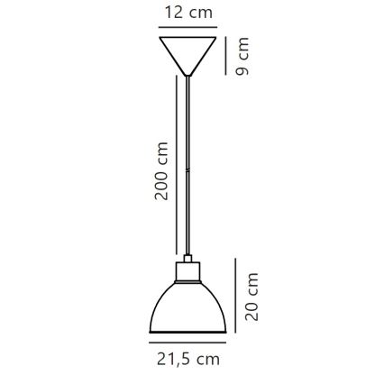 Nordlux - Kattokruunu johdossa POP 1xE27/40W/230V antrasiitti