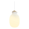Nordlux - Kattokruunu johdossa RAITO 1xE27/25W/230V messinki/valkoinen