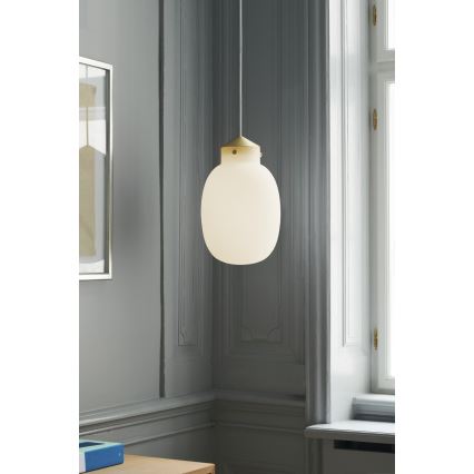 Nordlux - Kattokruunu johdossa RAITO 1xE27/25W/230V messinki/valkoinen