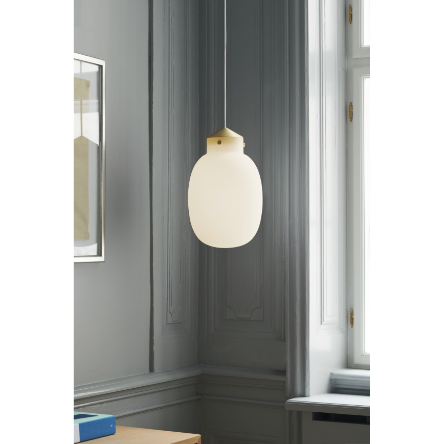 Nordlux - Kattokruunu johdossa RAITO 1xE27/25W/230V messinki/valkoinen