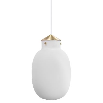 Nordlux - Kattokruunu johdossa RAITO 1xE27/25W/230V messinki/valkoinen