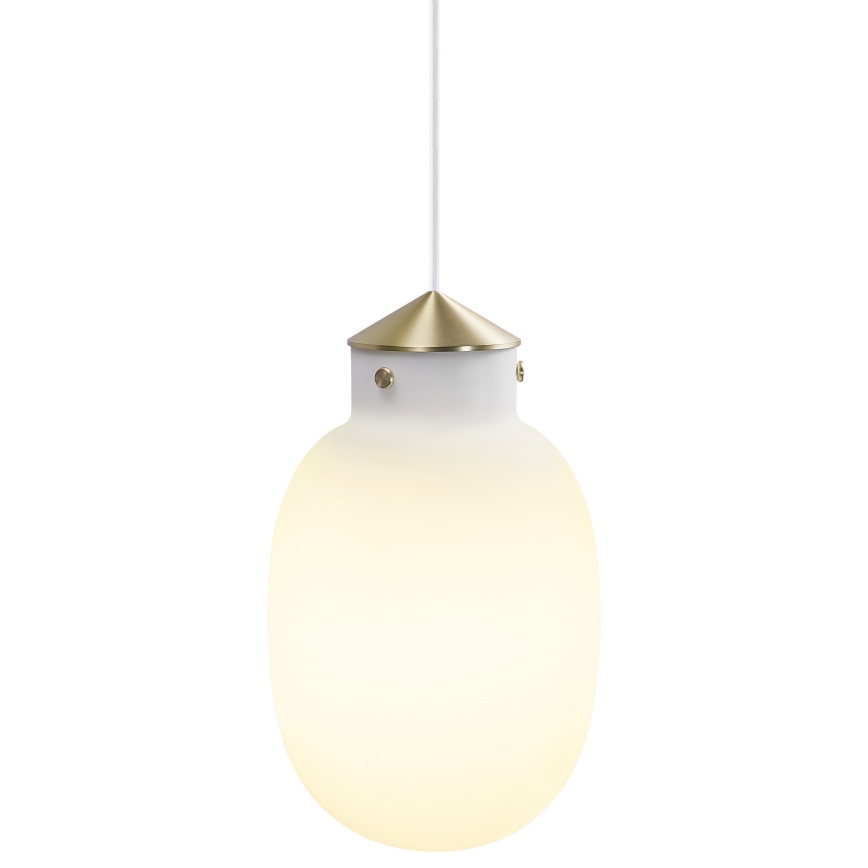 Nordlux - Kattokruunu johdossa RAITO 1xE27/25W/230V messinki/valkoinen