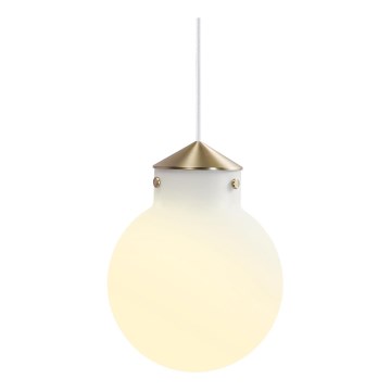 Nordlux - Kattokruunu johdossa RAITO 1xE27/25W/230V messinki/valkoinen
