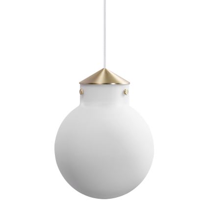 Nordlux - Kattokruunu johdossa RAITO 1xE27/25W/230V messinki/valkoinen