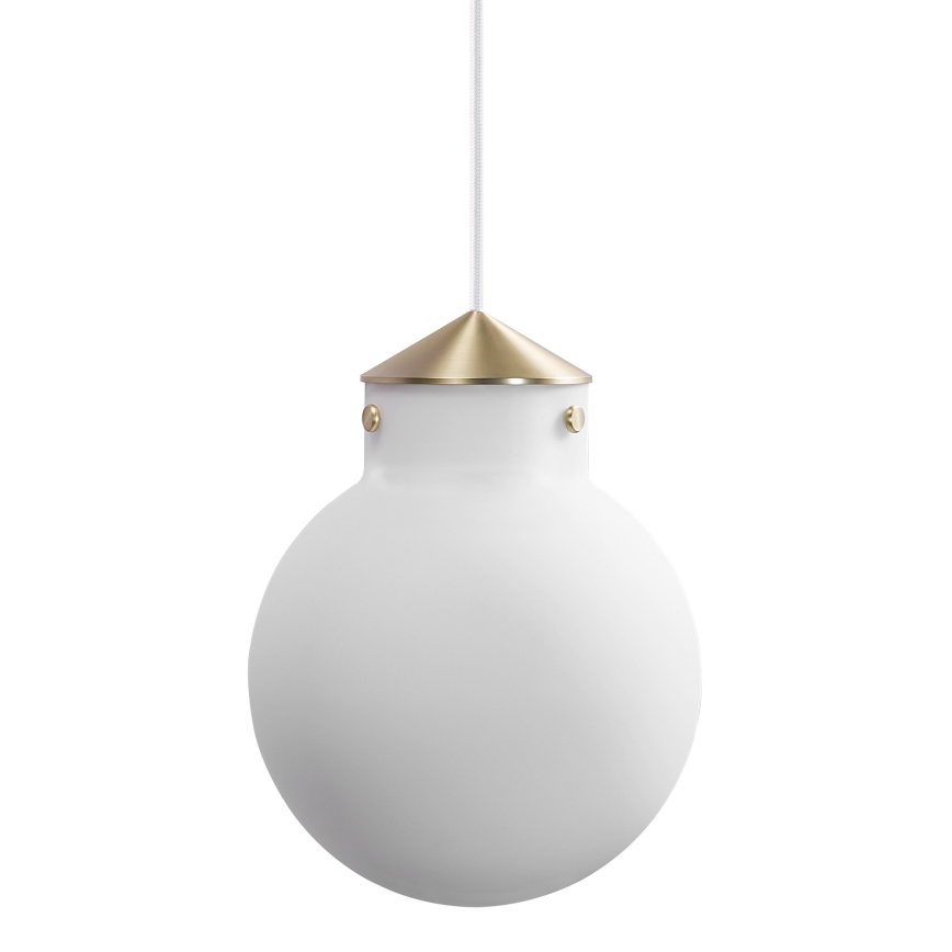 Nordlux - Kattokruunu johdossa RAITO 1xE27/25W/230V messinki/valkoinen