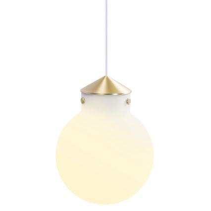 Nordlux - Kattokruunu johdossa RAITO 1xE27/25W/230V messinki/valkoinen