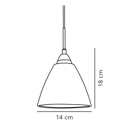 Nordlux - Kattokruunu johdossa READ 1xE14/40W/230V kiiltävä kromi