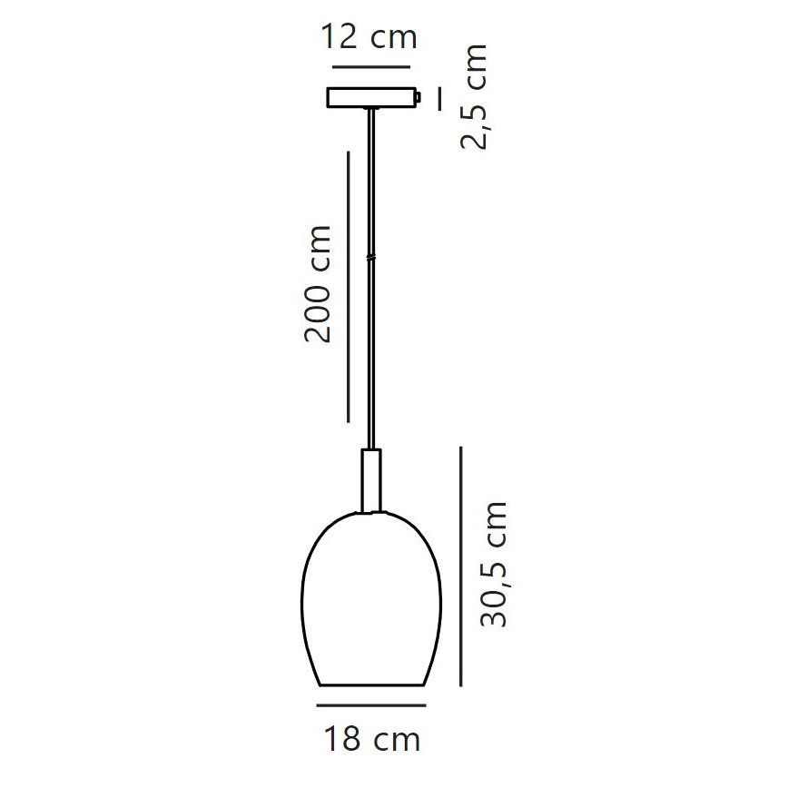 Nordlux - Kattokruunu johdossa UMA 1xE27/40W/230V