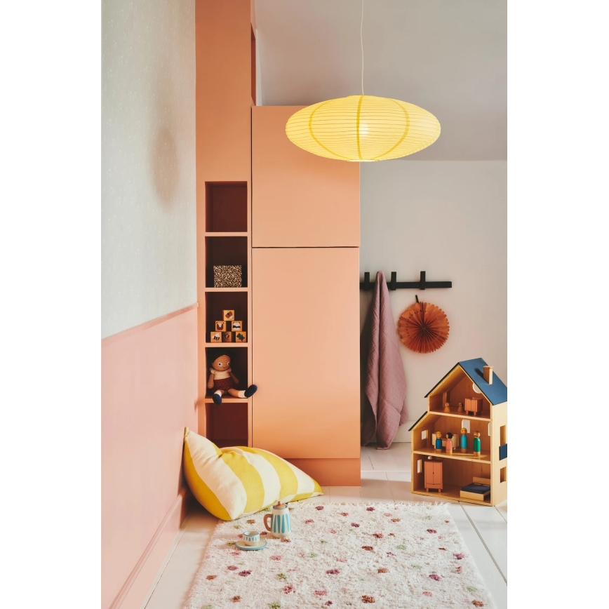 Nordlux - Kattokruunun varjostin VILLO E27 Ø 60 cm, keltainen