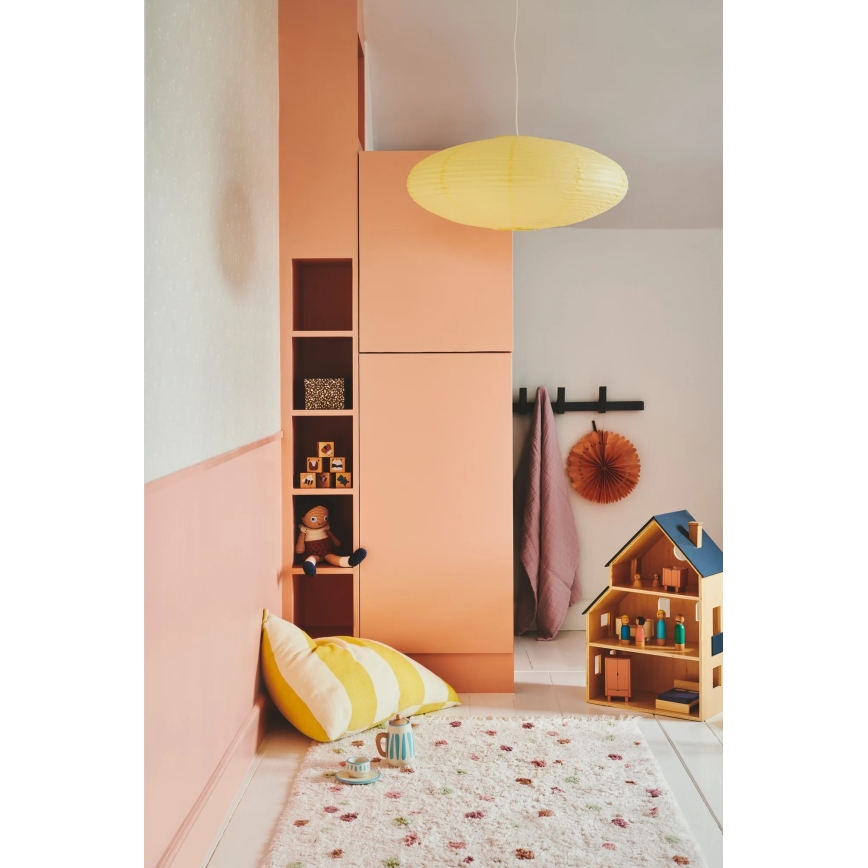 Nordlux - Kattokruunun varjostin VILLO E27 Ø 60 cm, keltainen