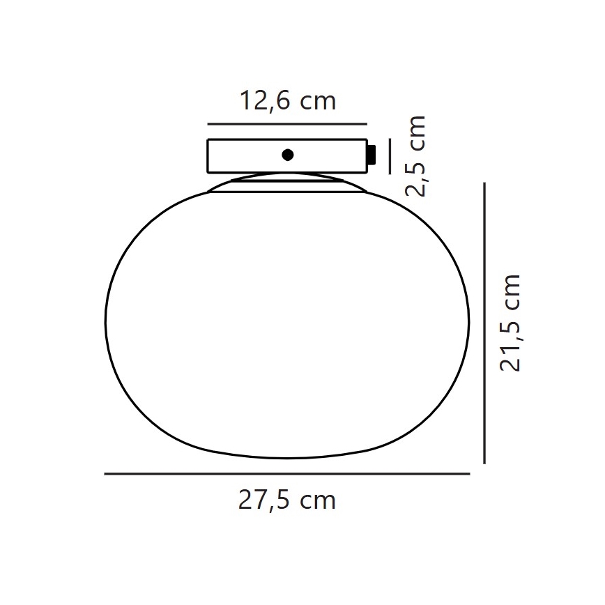 Nordlux - Kattovalo ALTON 1xE27/25W/230V halkaisija 27,5 cm savuinen