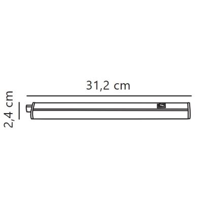 Nordlux - Keittiökaappien alla oleva LED-valo LATONA LED/4W/230V 3000/4000K  31,2 cm
