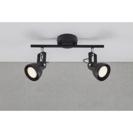 Nordlux - Kohdevalo ASLAK 2xGU10/35W/230V musta