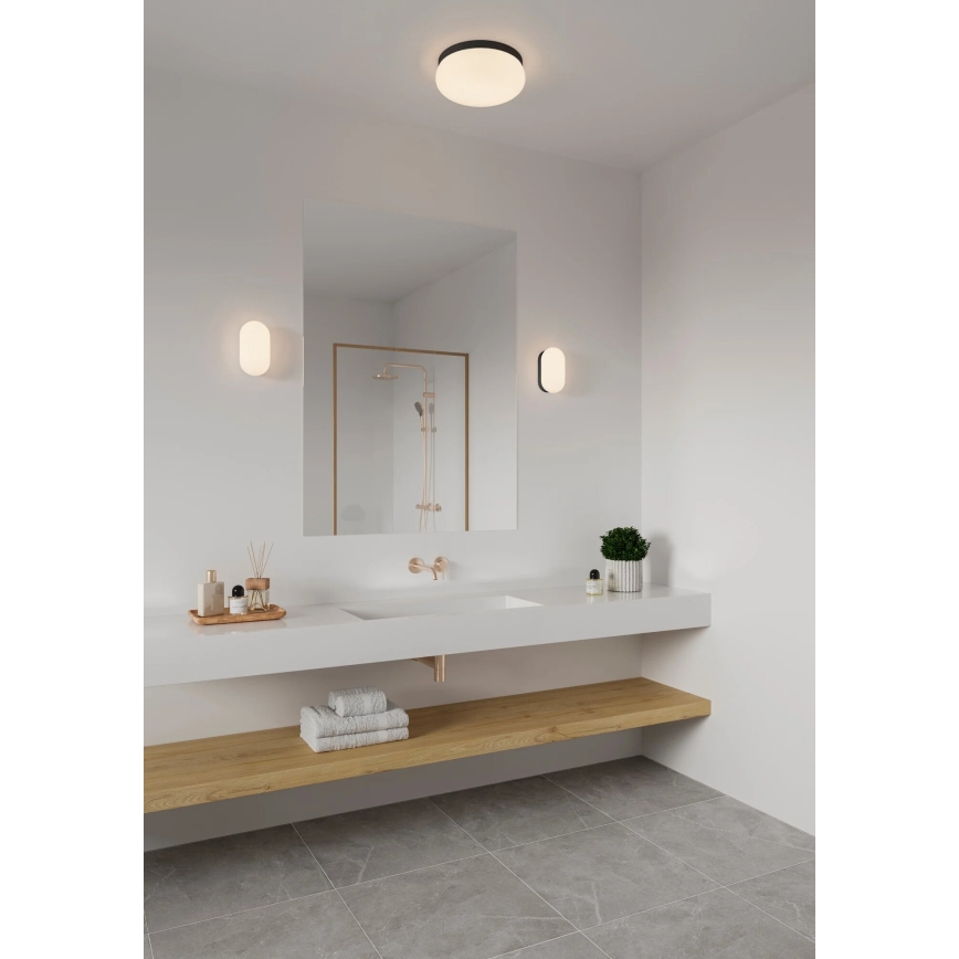 Nordlux - Kylpyhuoneen kattovalaisin FOAM 2xE27/55W/230V IP44 musta