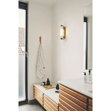 Nordlux - Kylpyhuoneen peilivalaisin NIMAL 2xE14/25W/230V IP44 messinki