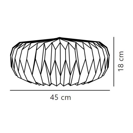 Nordlux - Lampunvarjostin kattokruunulle BELLOY E27 halkaisija 45 cm