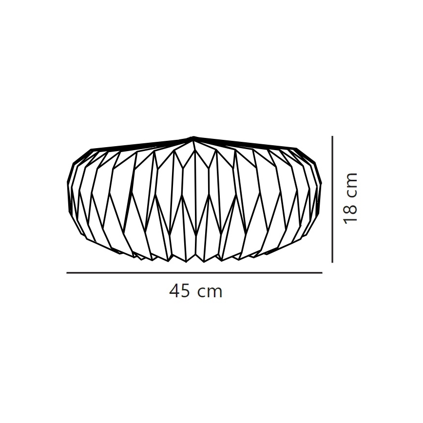 Nordlux - Lampunvarjostin kattokruunulle BELLOY E27 halkaisija 45 cm