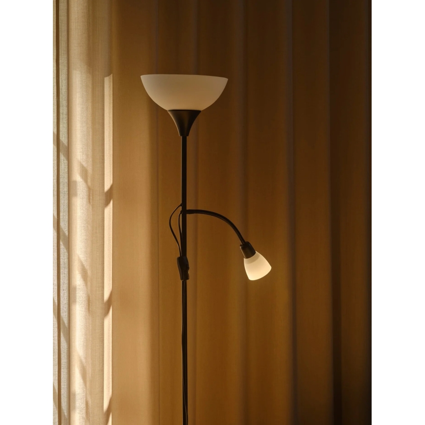 Nordlux - Lattialamppu LAURIA 1xE27/40W/230V + 1xE14/15W