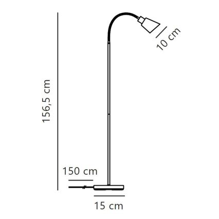 Nordlux - Lattialamppu MOLLI 1xE14/25W/230V