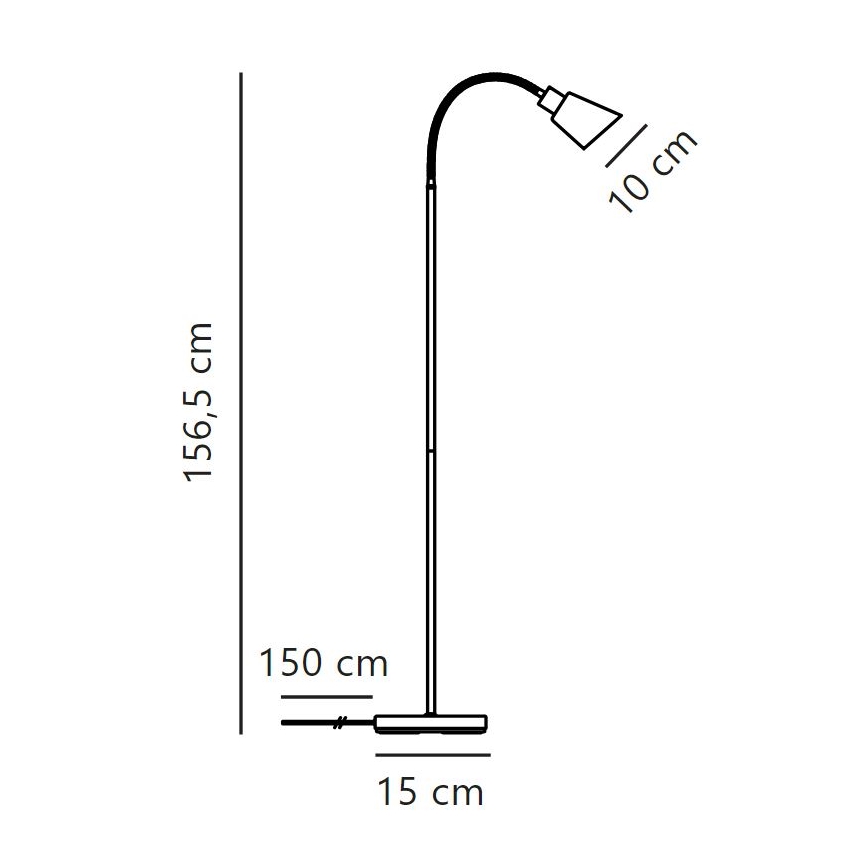 Nordlux - Lattialamppu MOLLI 1xE14/25W/230V