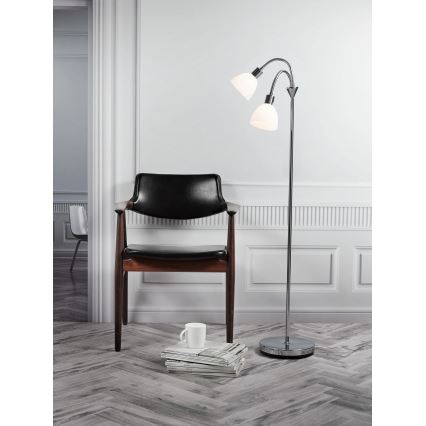 Nordlux - Lattiavalaisin RAY 2xE14/25W/230V kiiltävä kromi