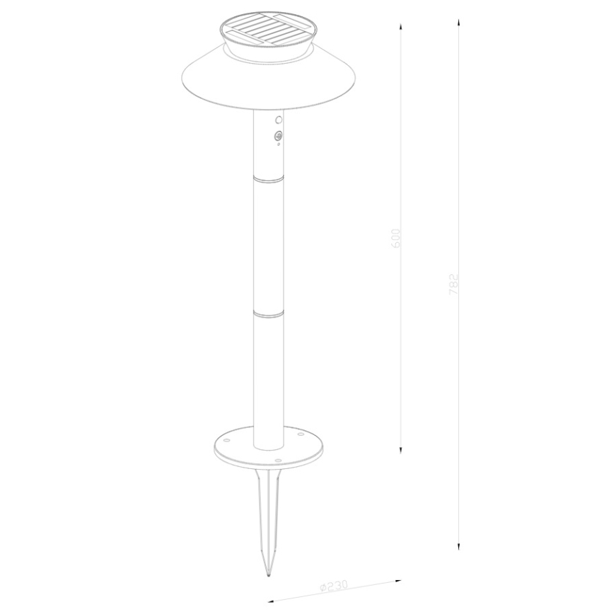 Nordlux - LED-aurinkolamppu anturilla JUSTINA LED/5W/3,7V IP44