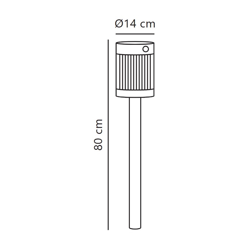 Nordlux - LED-aurinkolamppu COUPAR LED/3,2W/5V 3000K IP44 musta