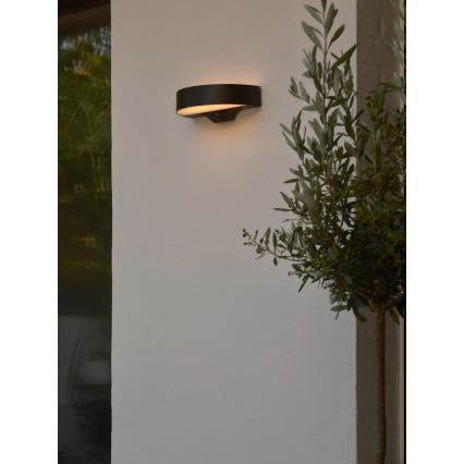 Nordlux - LED aurinkokennoseinävalaisin anturilla MONAY LED/5W/5V 3000K IP44 2000 mAh musta