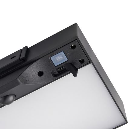 Nordlux - LED aurinkokennoseinävalaisin anturilla MONAY LED/5W/5V 3000K IP44 2000 mAh musta