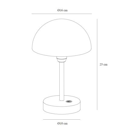 Nordlux - LED Himmennettävä rechargeable ulko pöytävalaisin ELLEN LED/2,8W/3,7V IP44 beige