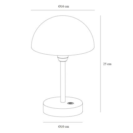 Nordlux - LED Himmennettävä rechargeable ulko pöytävalaisin ELLEN LED/2,8W/3,7V IP44 valkoinen