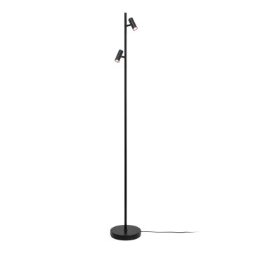 Nordlux - LED Himmennettävä kosketus lattialamppu OMARI 2xLED/3,2W/230V musta