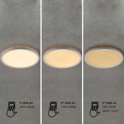 Nordlux - LED-himmennettävä kylpyhuoneen kattovalaisin OJA LED/19W/230V 3000/4000K IP54 Ø 43 cm