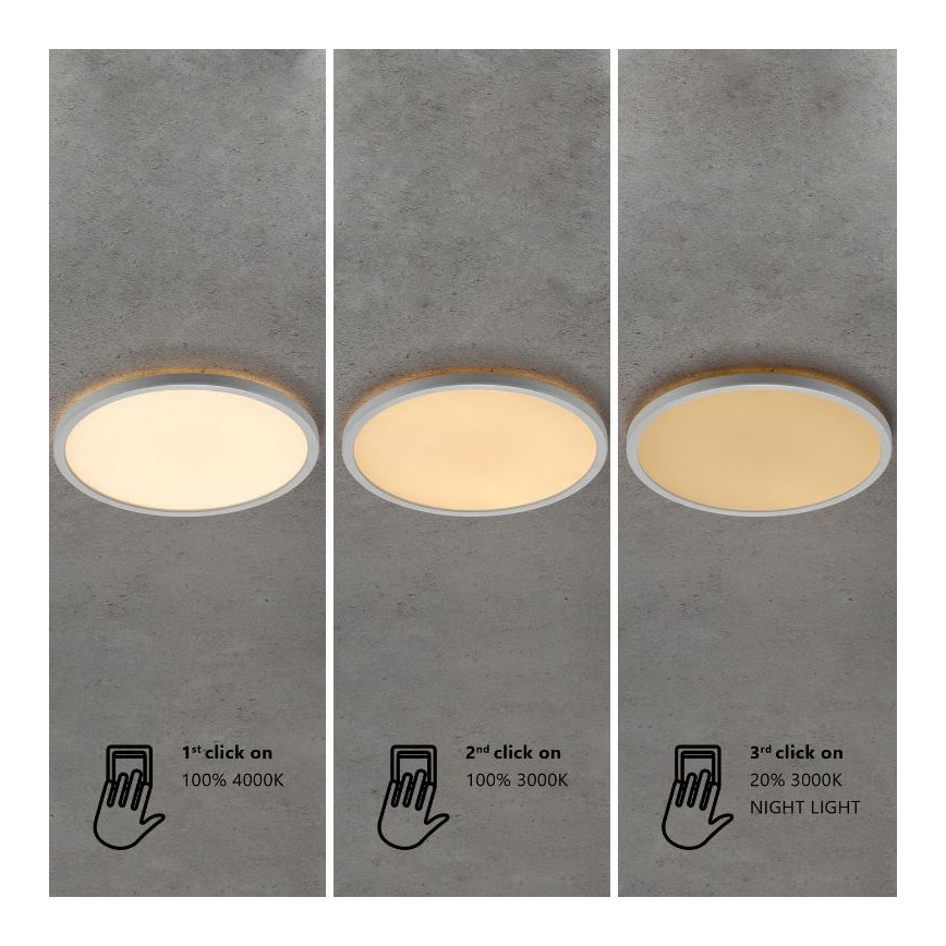 Nordlux - LED-himmennettävä kylpyhuoneen kattovalaisin OJA LED/19W/230V 3000/4000K IP54 Ø 43 cm