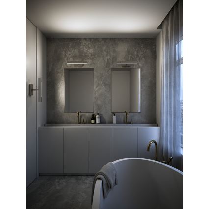 Nordlux - LED Himmennettävä kylpyhuoneen peilivalaisin OTIS LED/14W/230V IP44 40 cm hopea