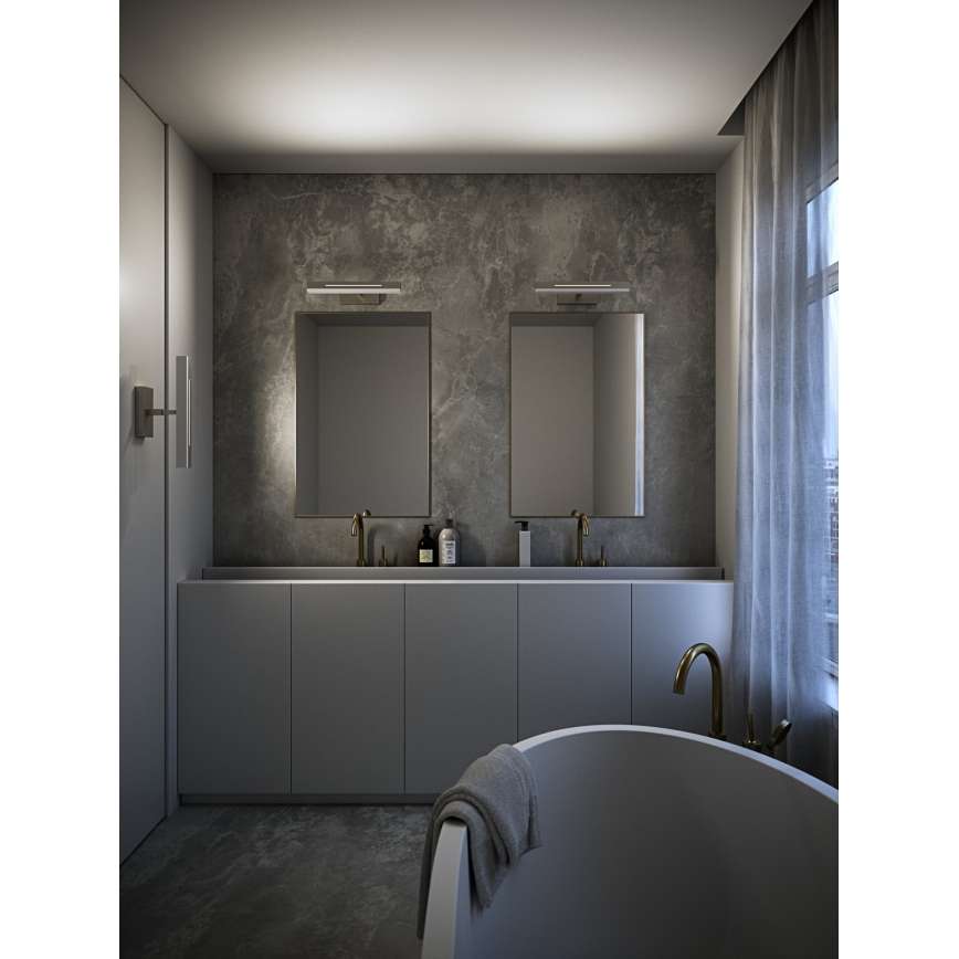 Nordlux - LED Himmennettävä kylpyhuoneen peilivalaisin OTIS LED/14W/230V IP44 40 cm hopea