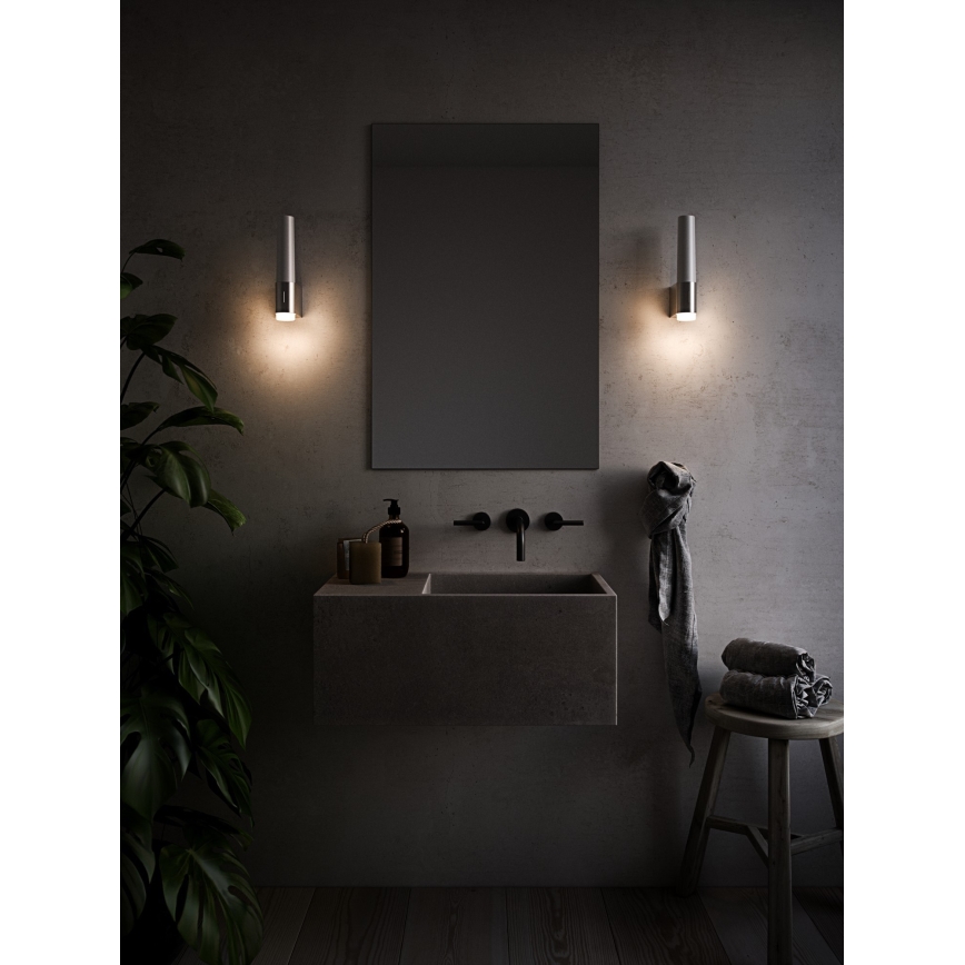 Nordlux - LED Himmennettävä kylpyhuoneen seinävalaisin HELVA LED/6,8W/230V IP44 CRI 90 kiiltävä kromi