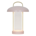 Nordlux - LED-himmennettävä ladattava kosketusohjattu pöytälamppu MIRANO LED/3W/3,7V vaaleanpunainen