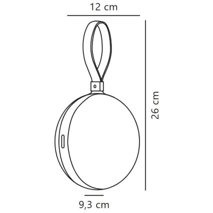 Nordlux - LED Kannettava ladattava lamppu LED/1W/3,7V IP54 keltainen